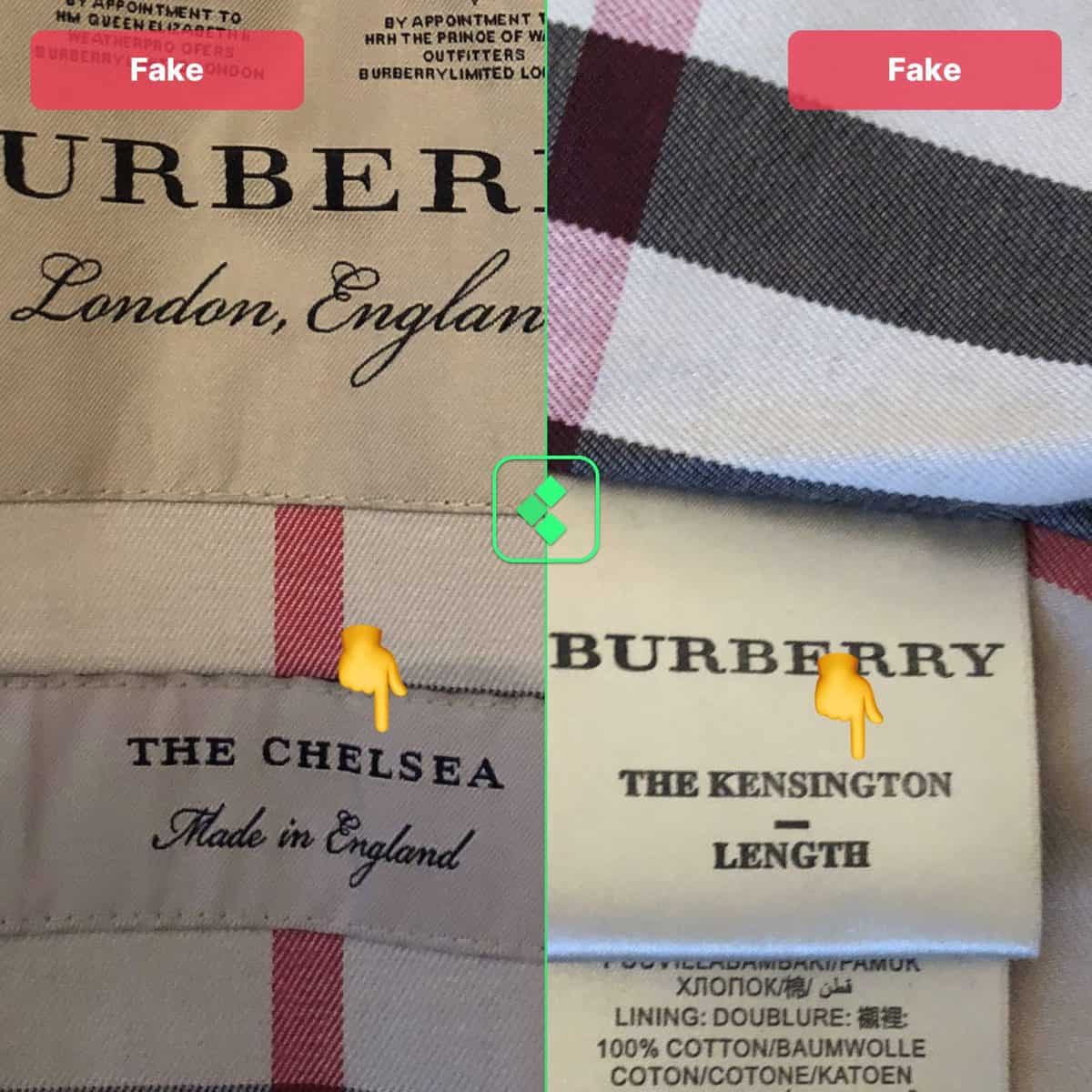 How To Spot Fake Burberry Coats In 2021 - Fake Vs Real Burberry Trench ...