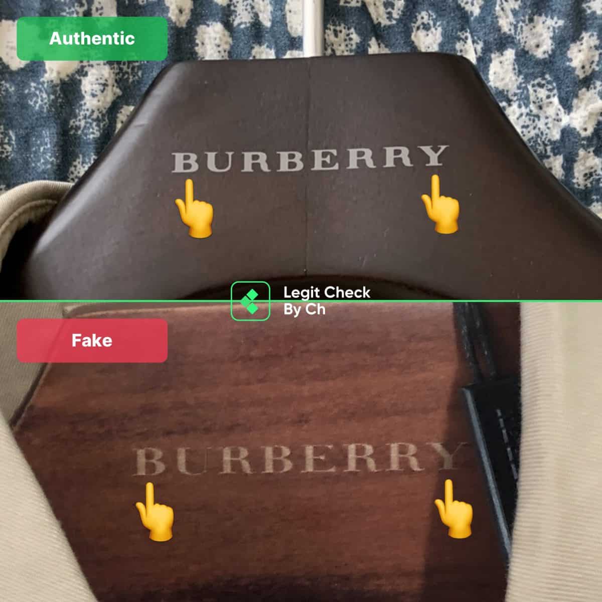 fake vs real burberry coat