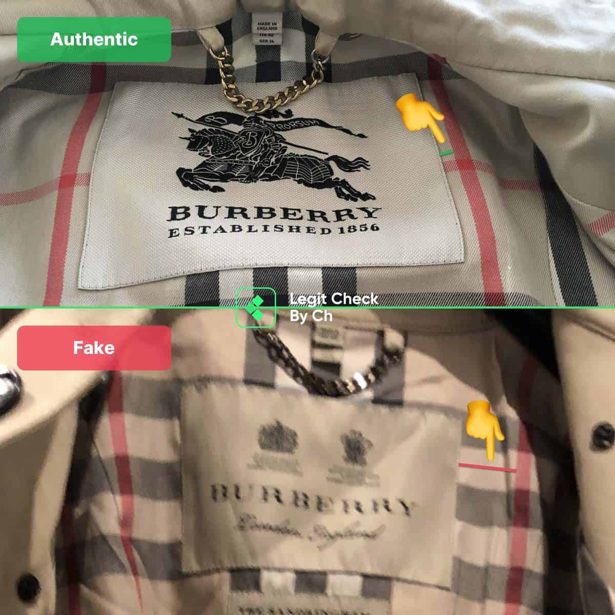 mint snowman Humility How To Spot Fake Burberry Coats In 2021 - Fake Vs Real Burberry Trench Coat  Guide - Legit Check By Ch