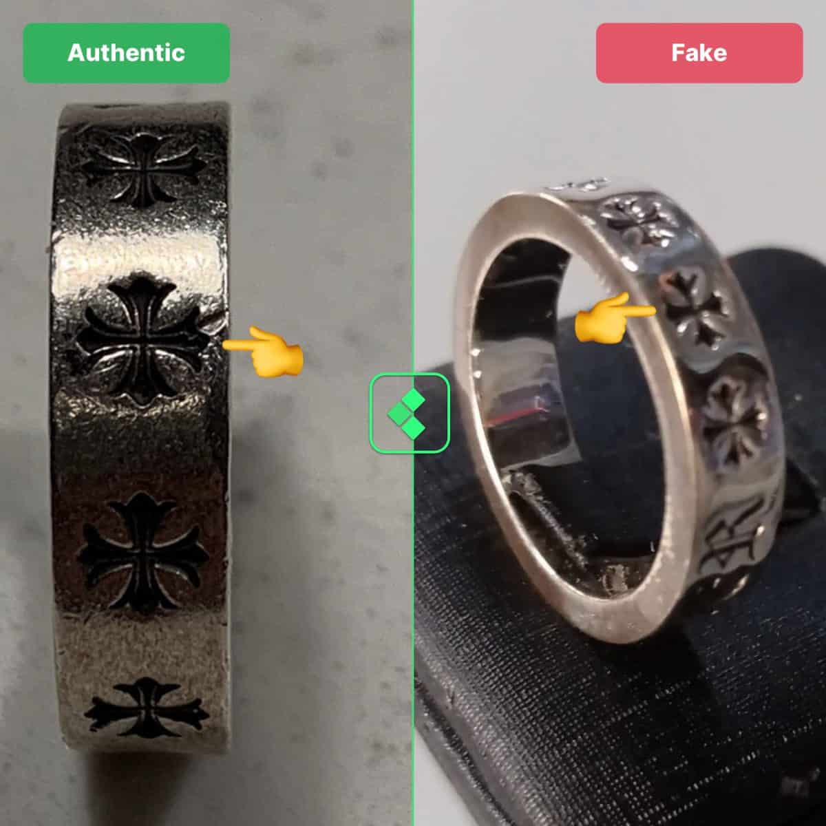 chrome hearts ring fake vs real