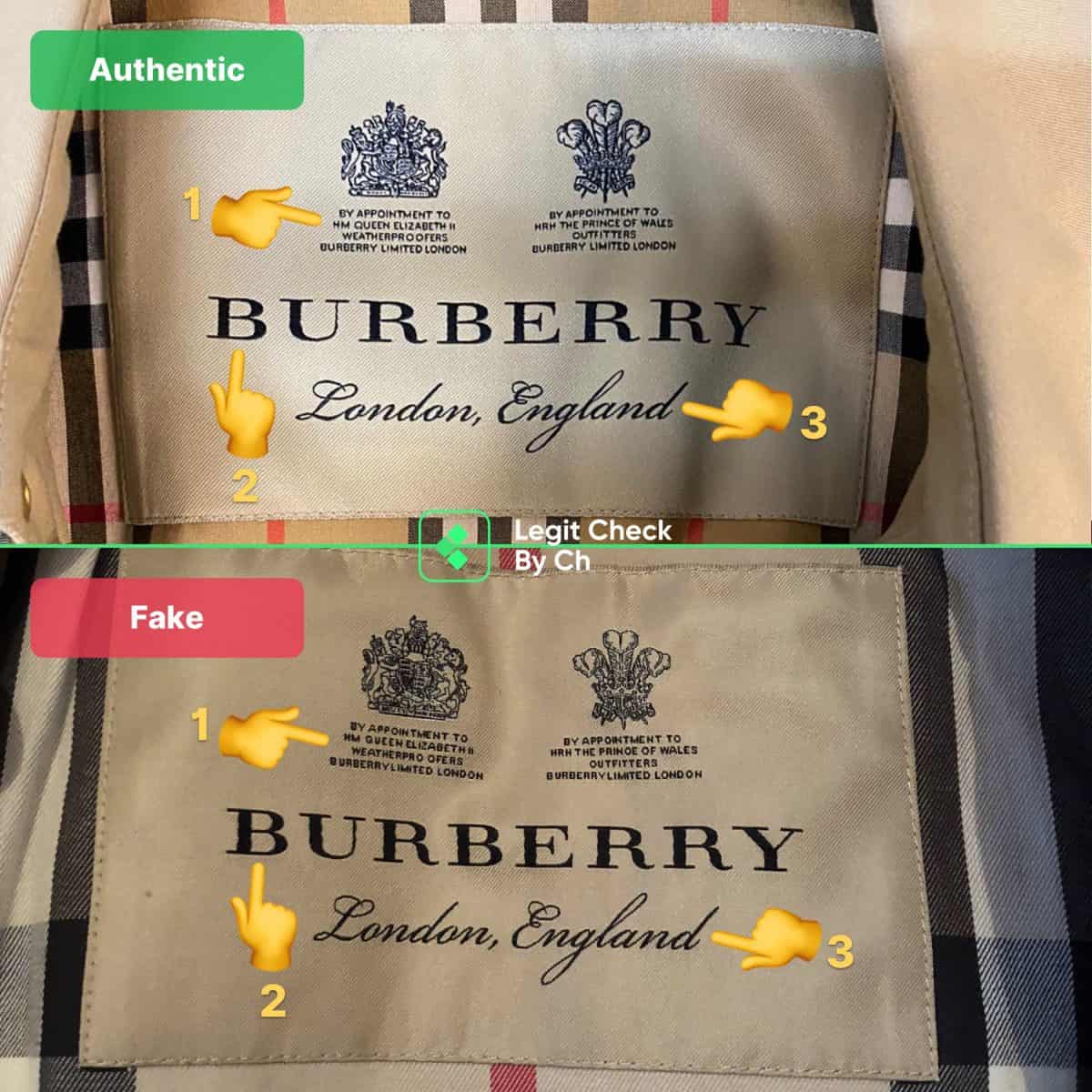 burberry coat real vs fake guide