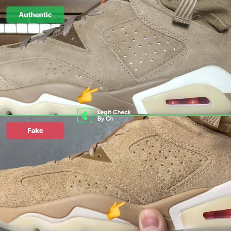 Jordan 6 Travis Scott British Khaki: Real Vs Fake (2024)