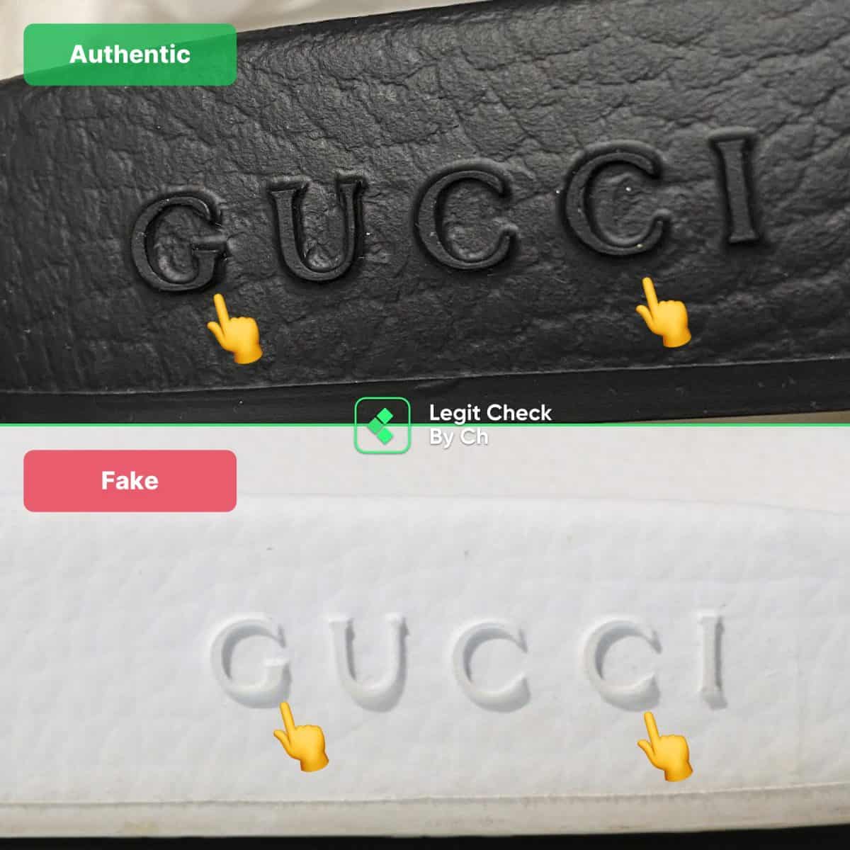 gucci slides authenticity check guide