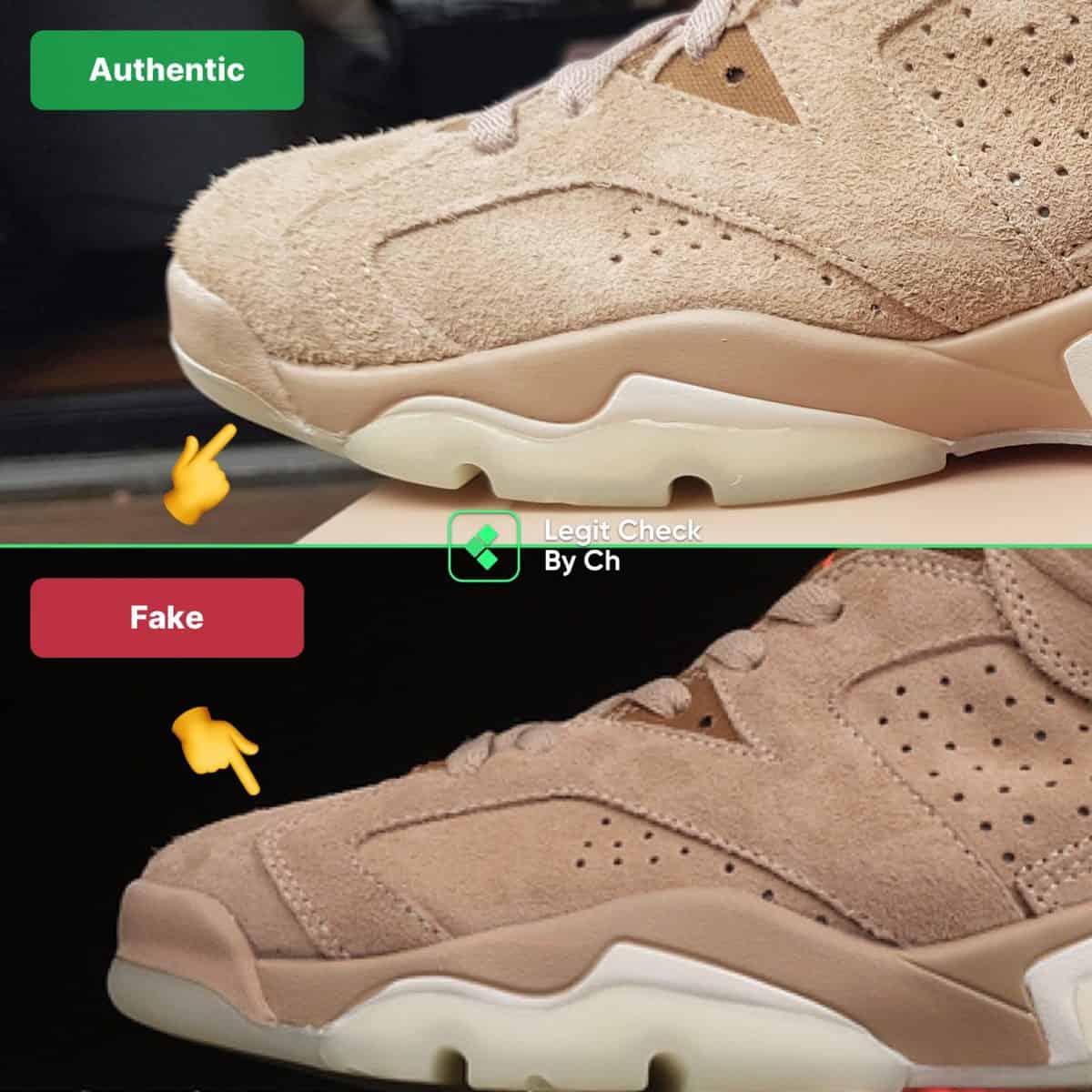 electric green 6s real vs fake