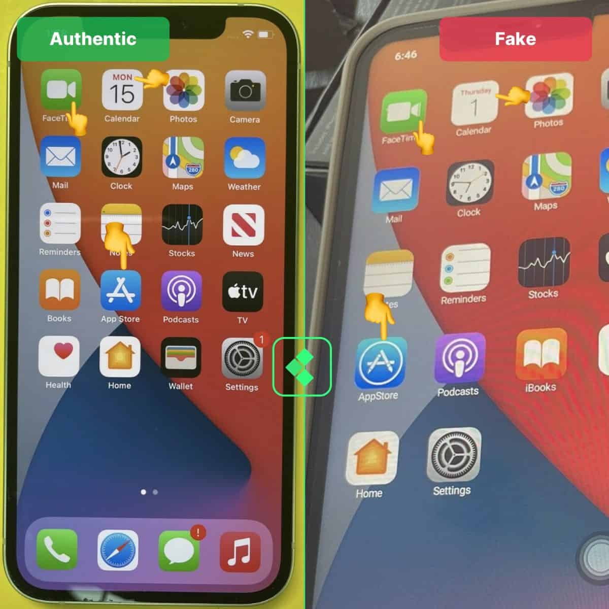 clone vs real iphone 12