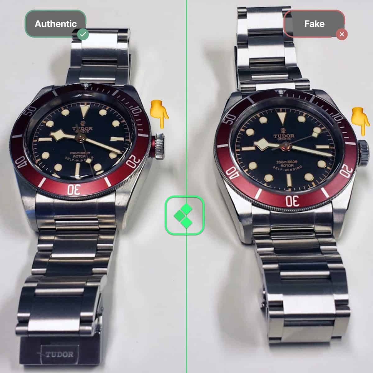 how to tell a fake tudor watch