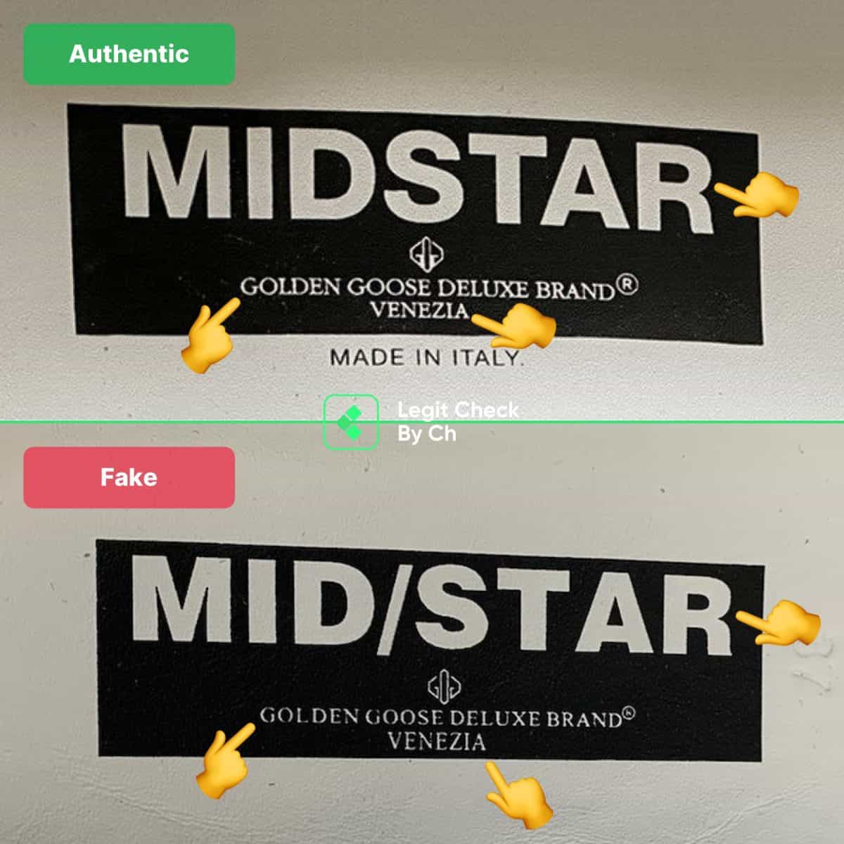 how to spot fake golden goose mid star