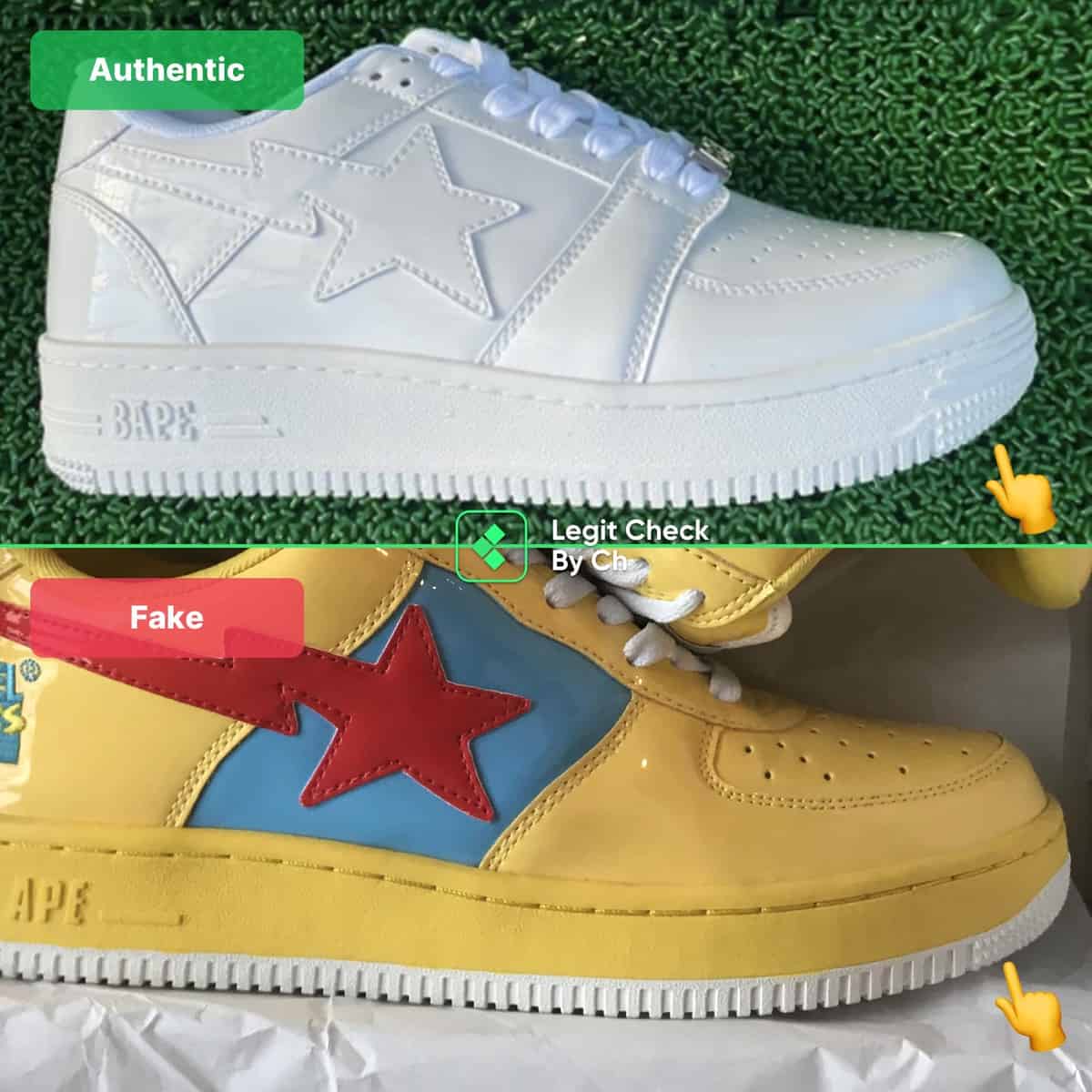 How To Spot Fake Bape STA Low Sneakers - Legit Check By Ch