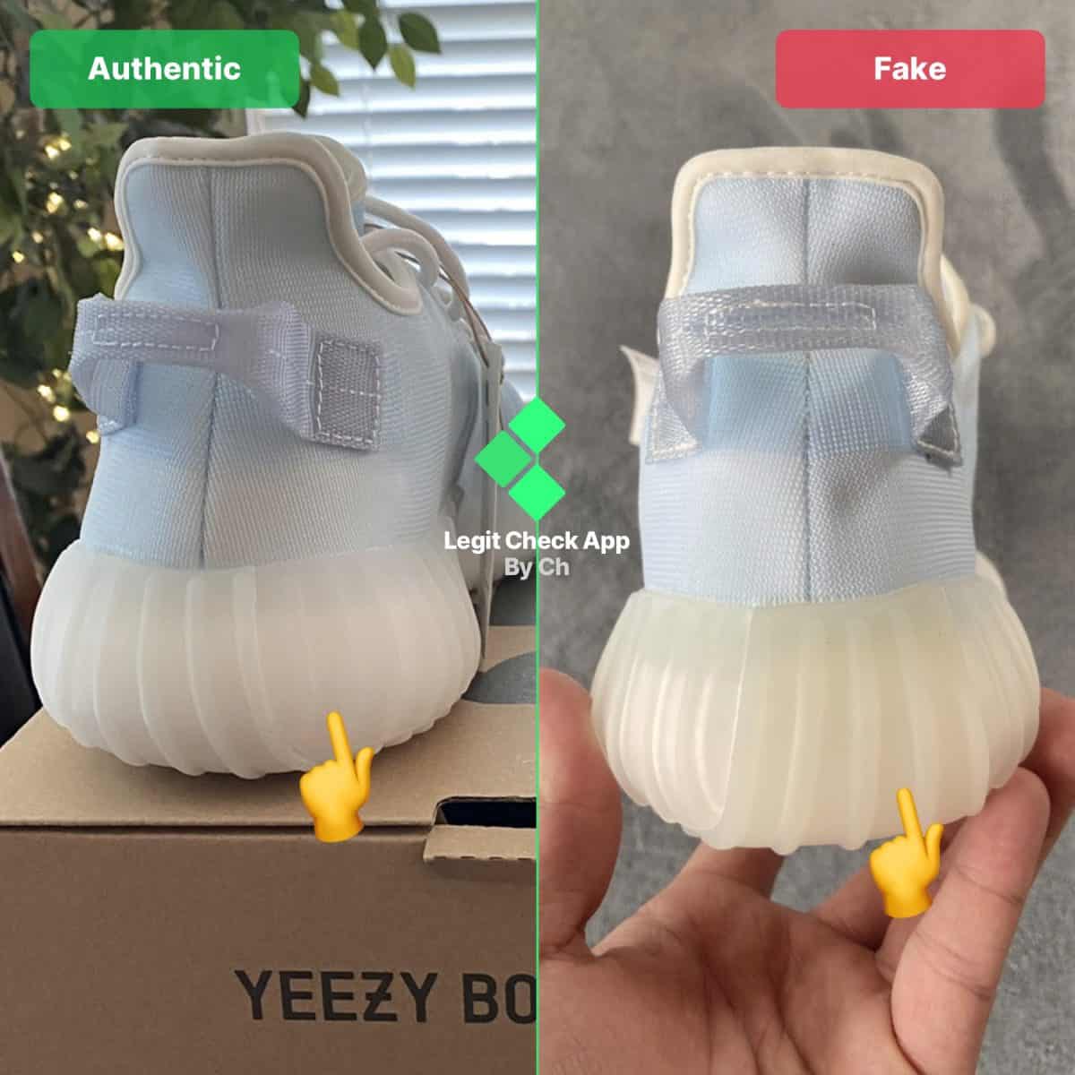 how to spot a fake pair of yeezy mono ice