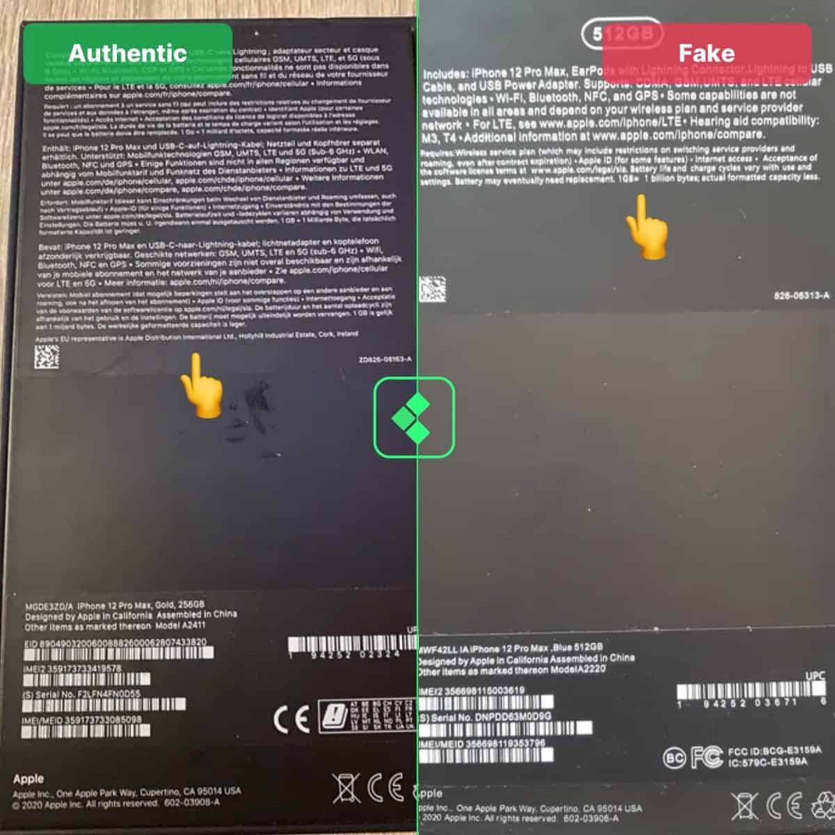 how to spot fake iphone 12 pro max