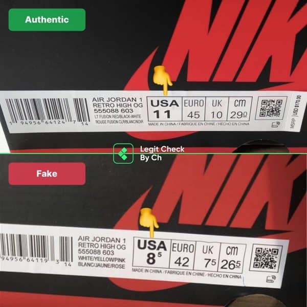 How To Spot Fake Air Jordan 1 Light Fusion Red (Real Vs Fake Guide ...