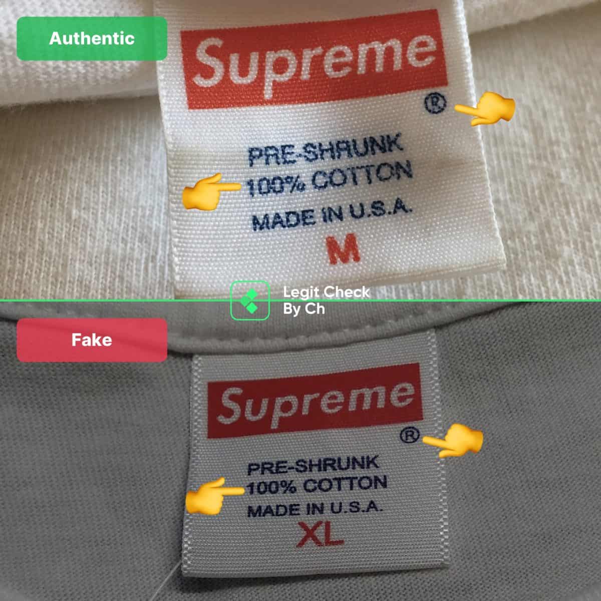 how to spot fak supreme hirst box logo tee