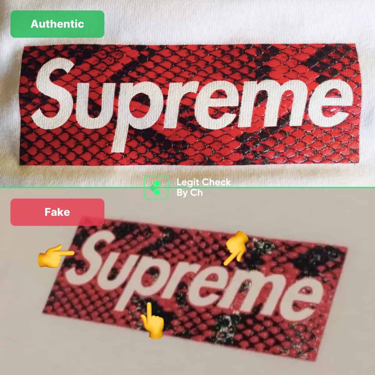 real vs fake supreme harajuku box logo
