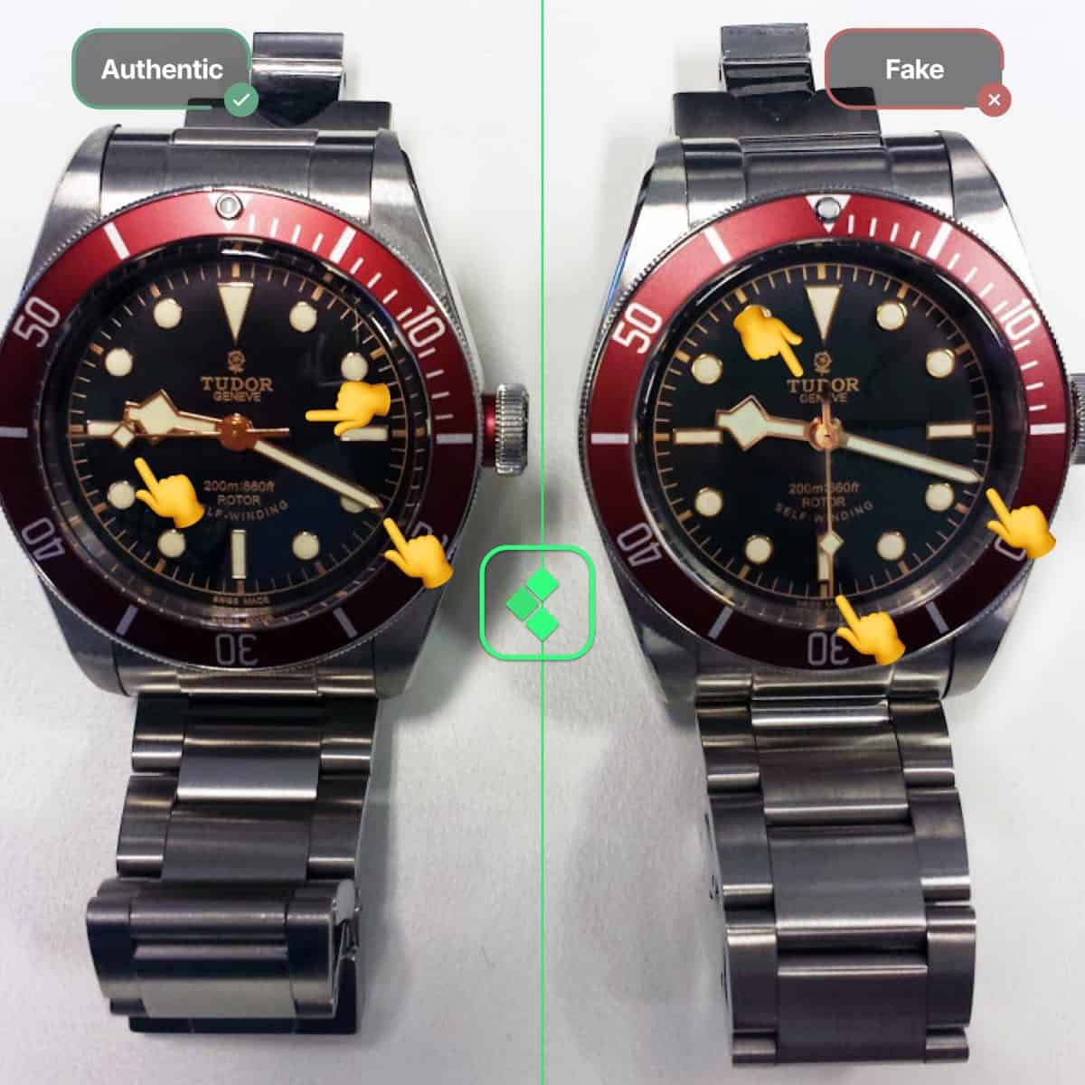 how to spot fake tudor watches