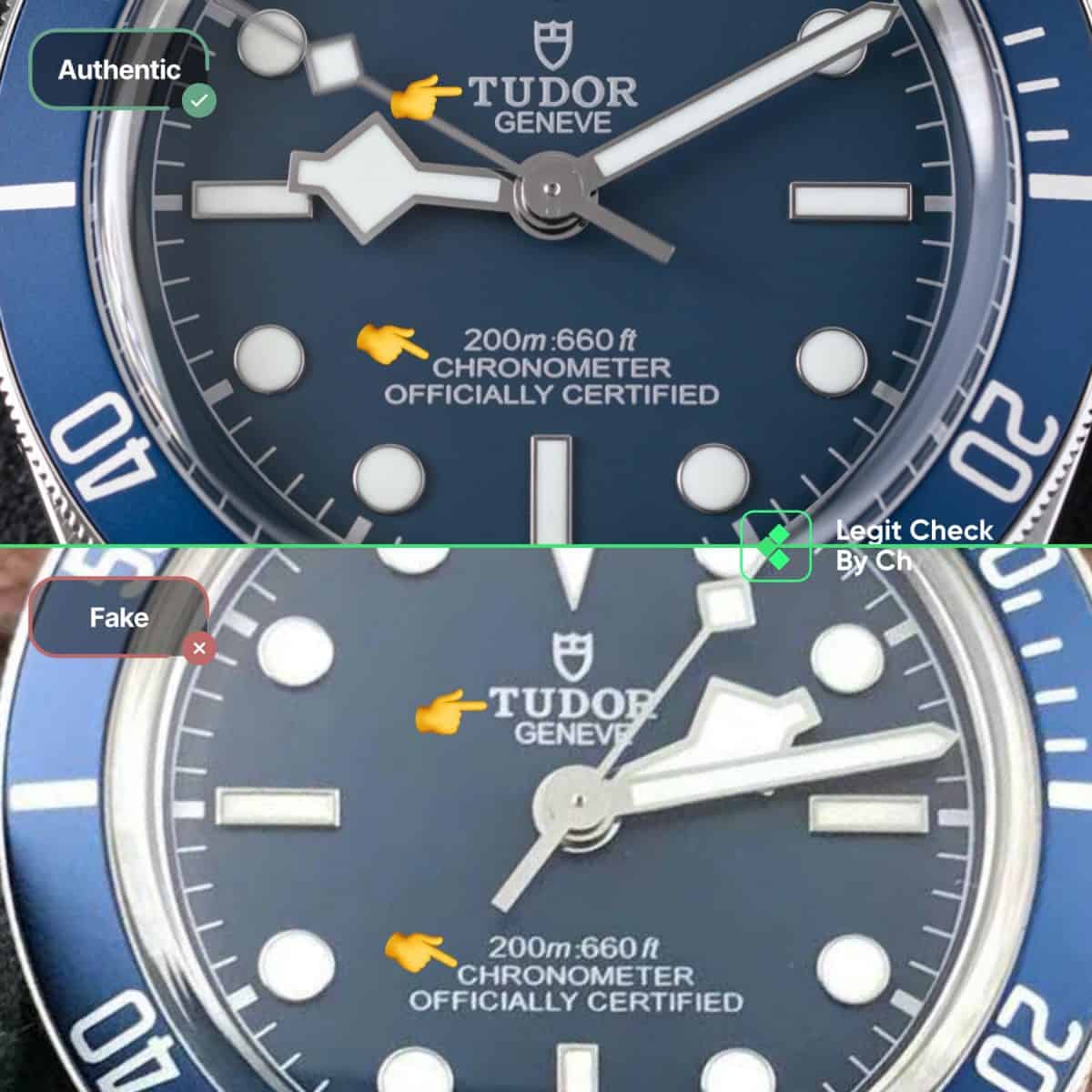 fake vs real tudor watch