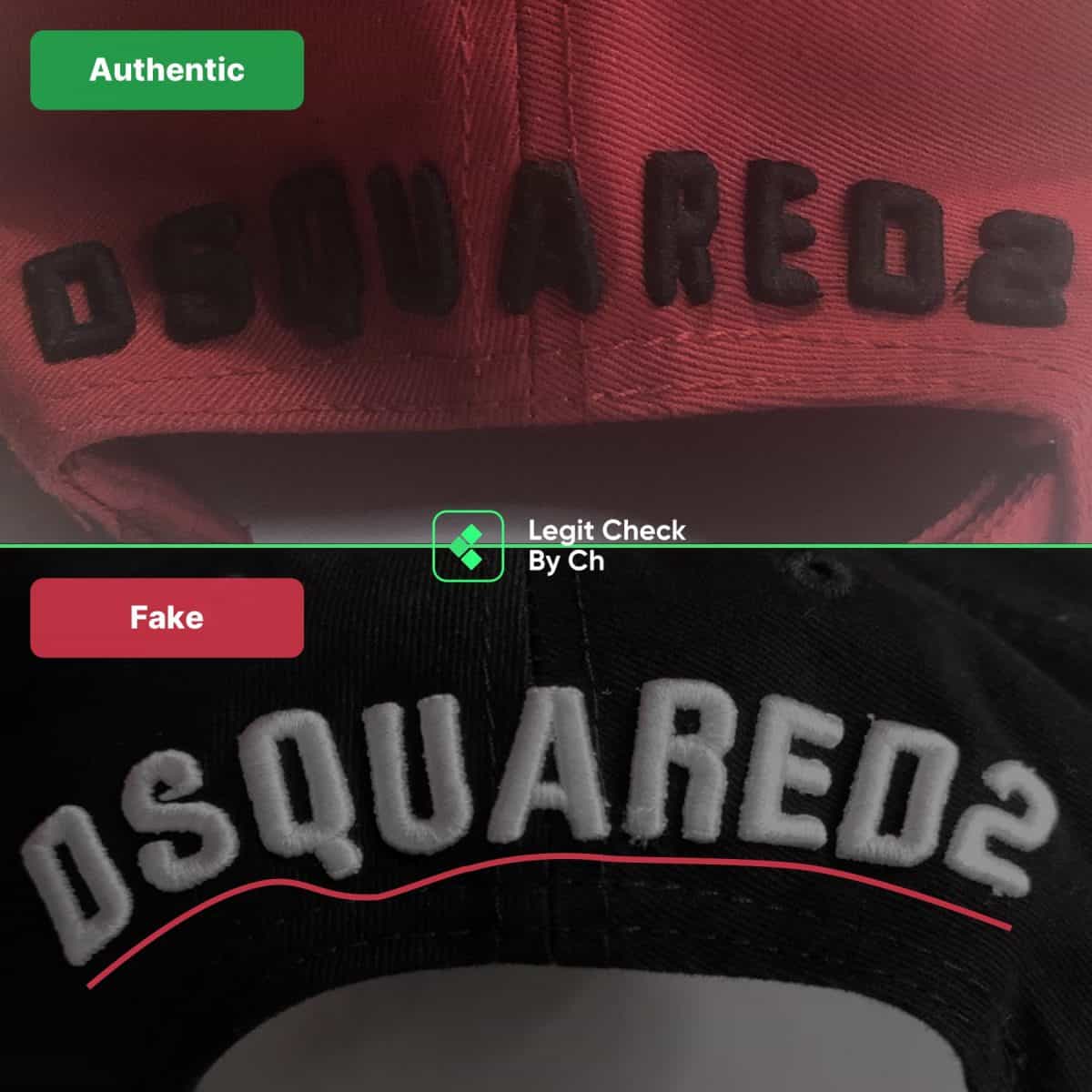 dsquared hat icon real vs fake