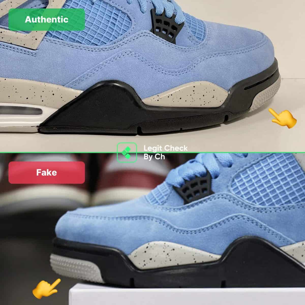 how to tell fake jordan 4 university blue