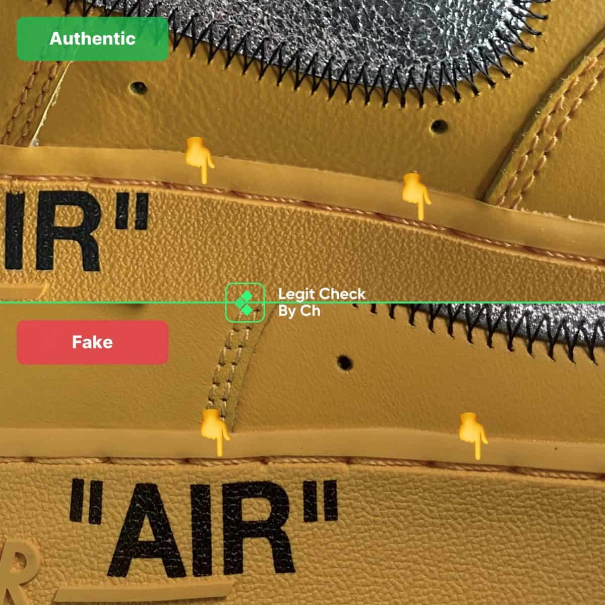 how to authenticate off-white air force 1 yellow