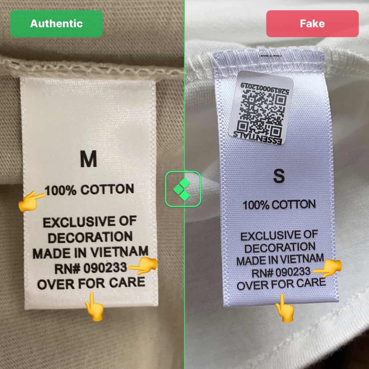 fear of god essentials t-shirt real vs fake