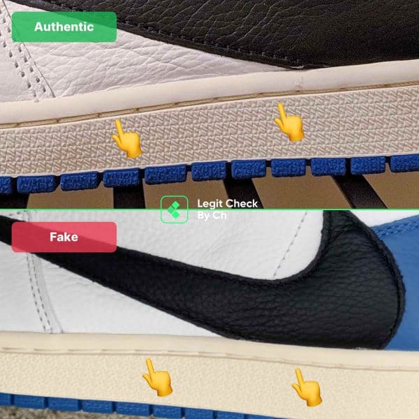 How To Spot Fake Fragment Travis Scott Air Jordan 1 High - Legit Check