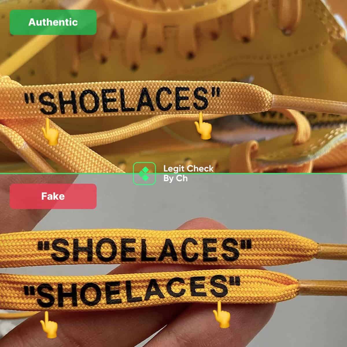 fake vs real off-white air force 1 yellow