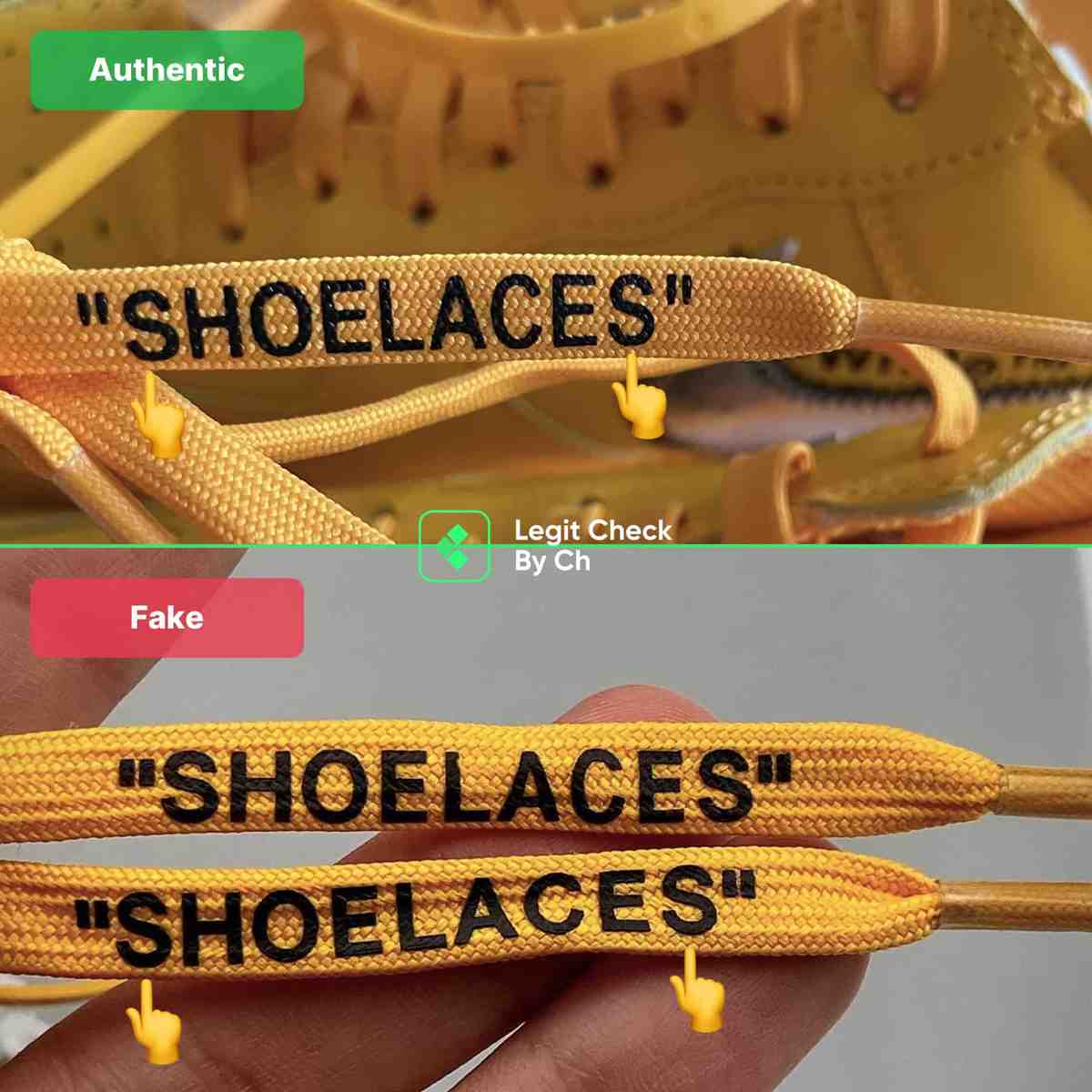 Nike X Off White Air Force 1 University Gold Fake Vs Real Guide Ow Af1 Yellow Legit Check By Ch