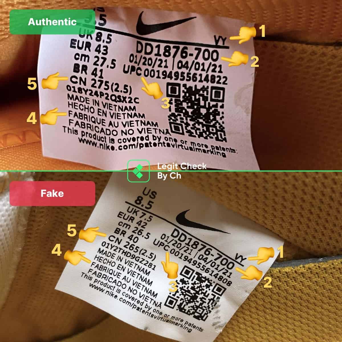 Nike X Off-White Air Force 1 University Gold Fake Vs Real Guide - OW ...