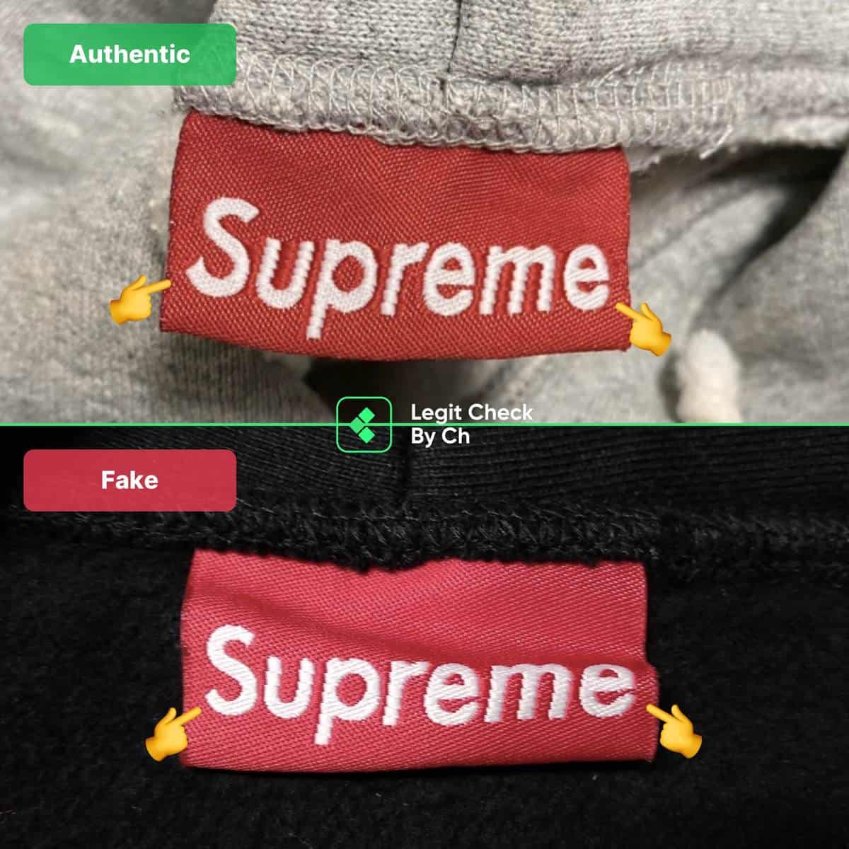 Supreme hoodie real vs fake review. How to spot counterfeit