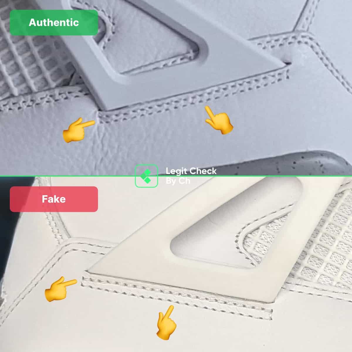 How To Spot Fake Jordan 4 Retro White Oreo Sneakers – LegitGrails