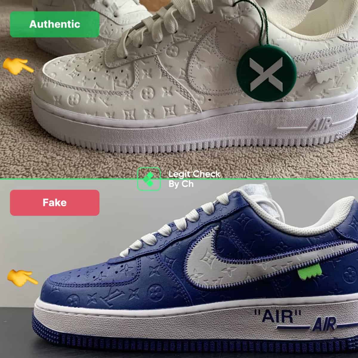 How To Spot Fake Nike Air Force 1 Louis Vuitton - Legit Check By Ch