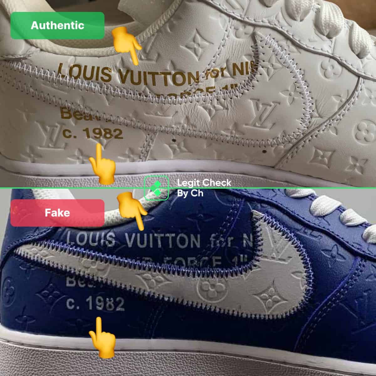 How To Spot Real Vs Fake Louis Vuitton Air Force 1