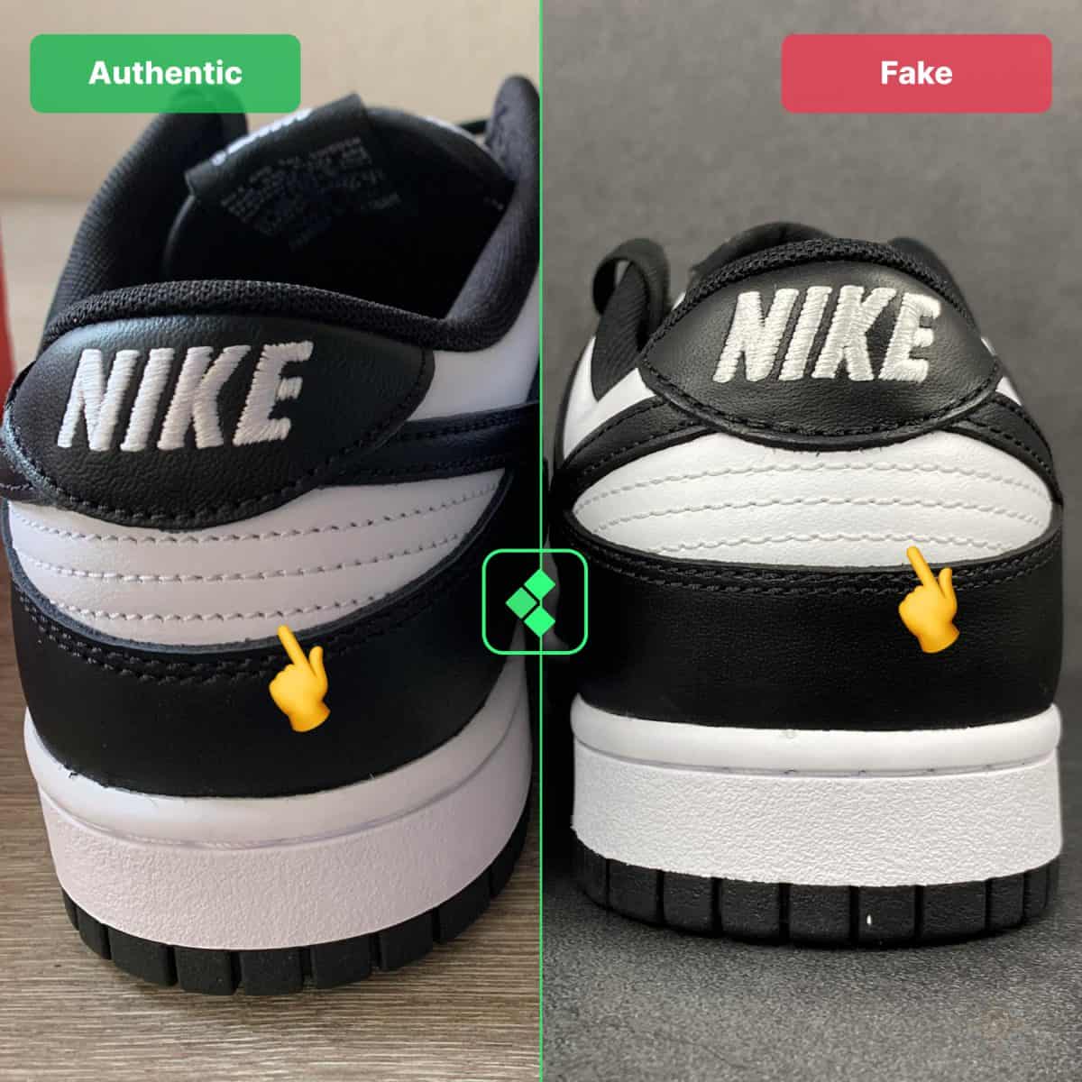 Как аутентифицировать Nike Dunk Low Black White