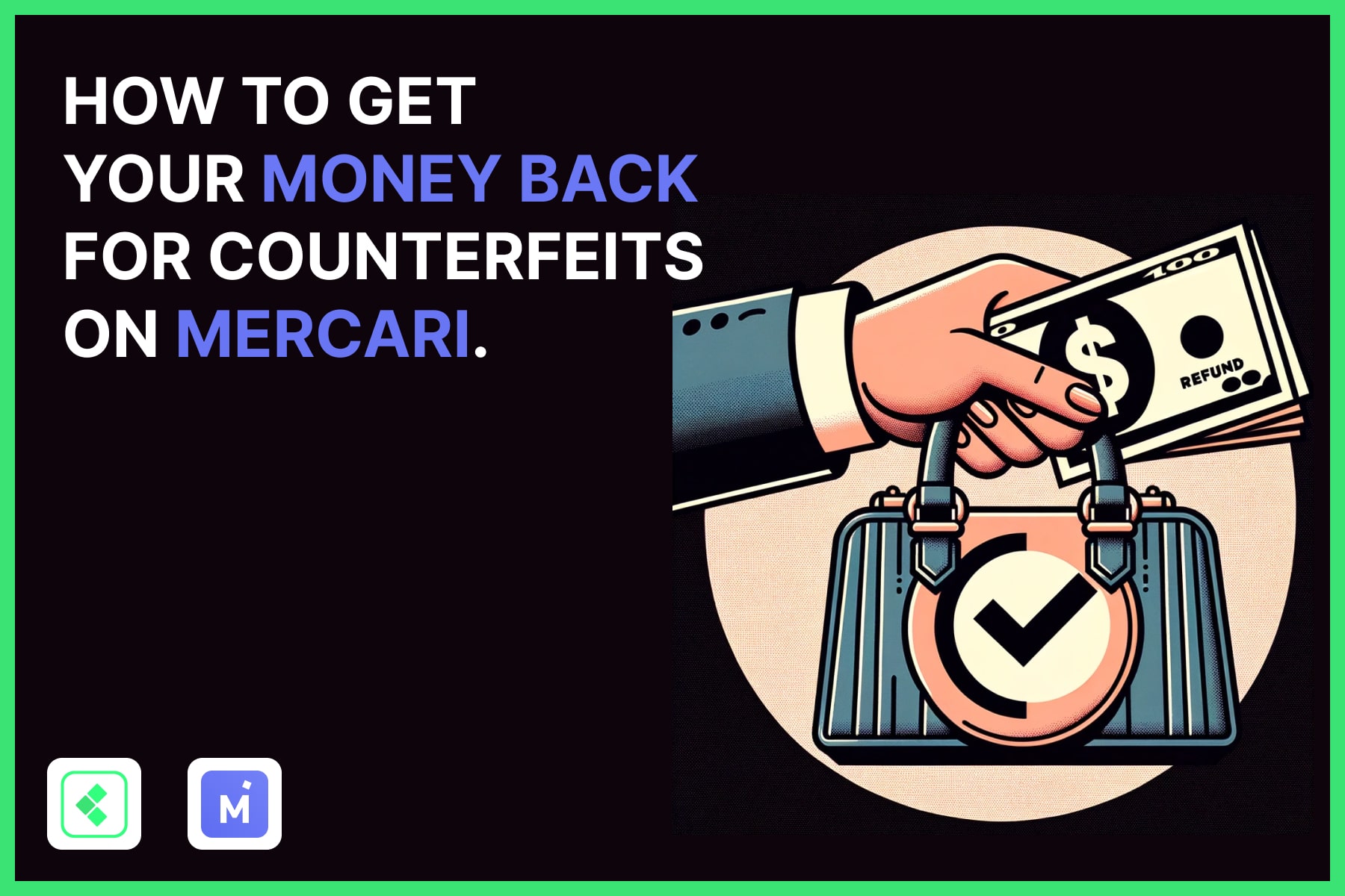How to get mony back for fakes on Mercari