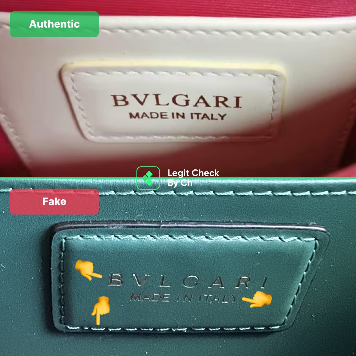 Bvlgari Bag Interior Label