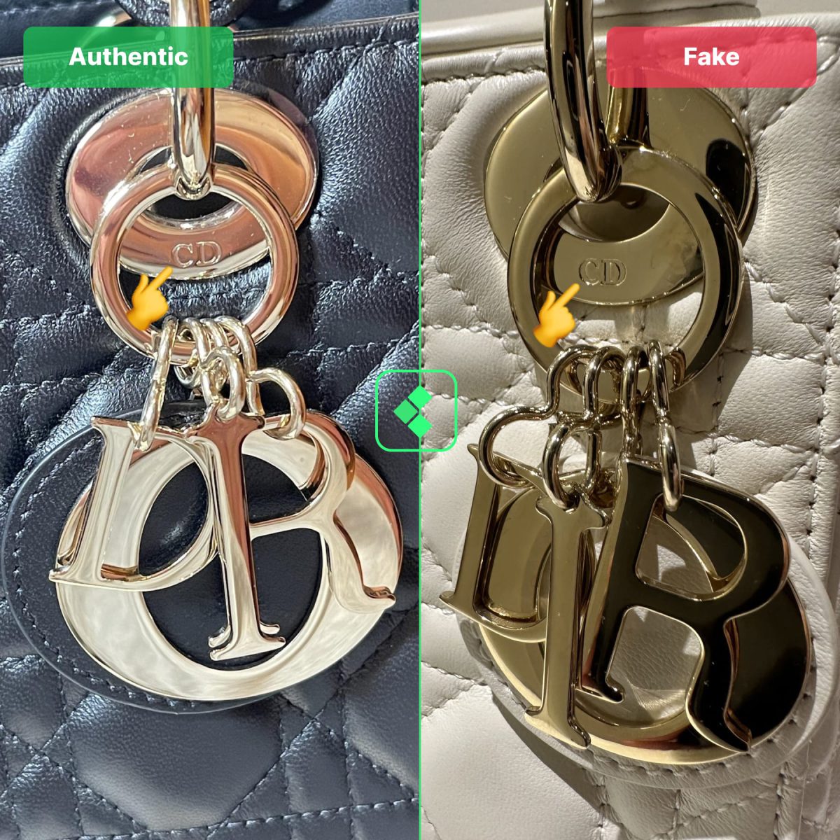 Dior bag - Real vs fake Keychains