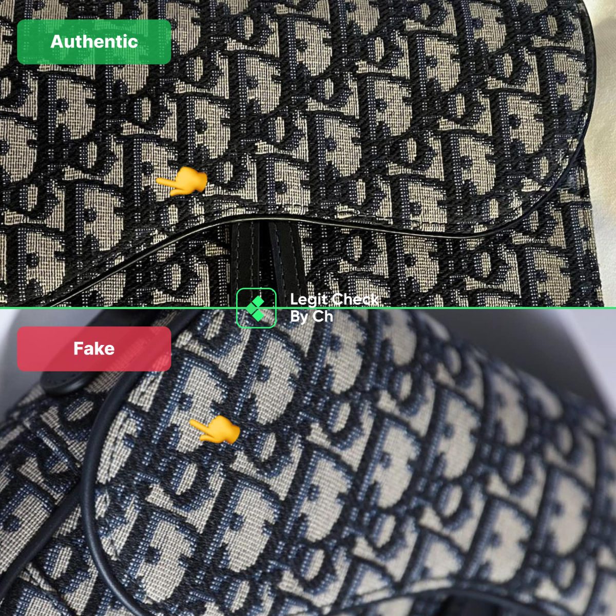 Dior bag - Real vs fake Oblique pattern