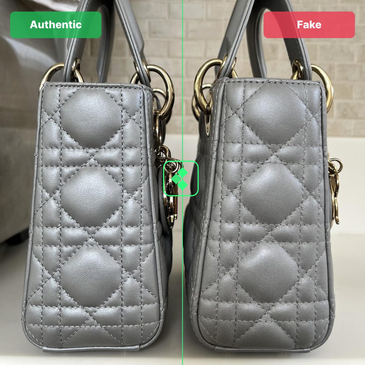 Dior bag - Real vs fake Shape