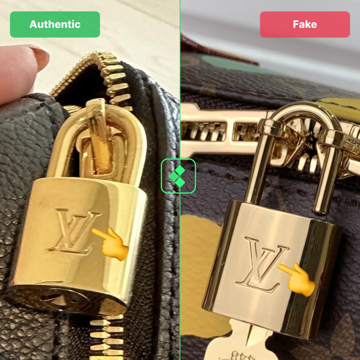 Louis Vuitton Bag Fake Vs Real Lock