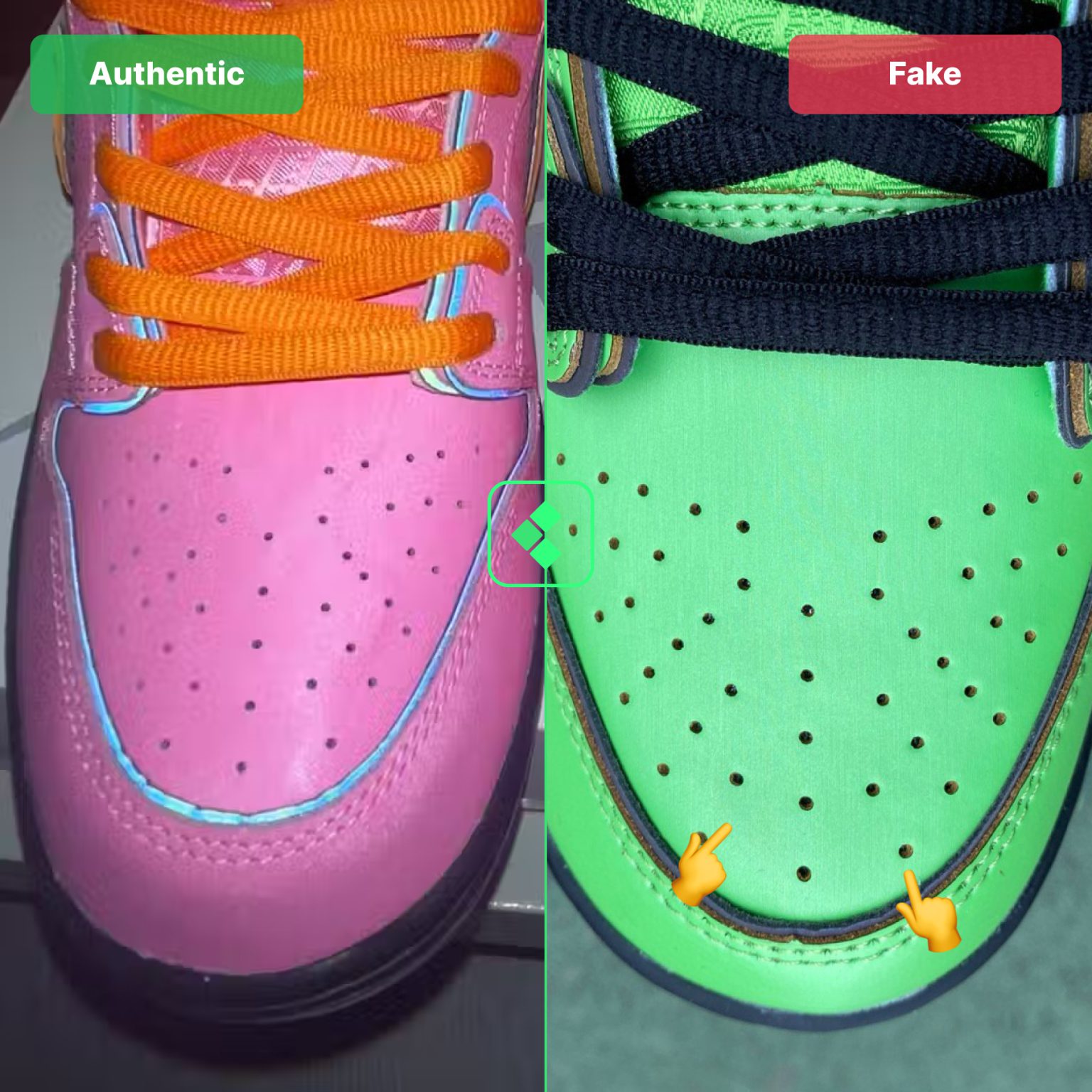 Fake VS Real Nike Dunk x Powerpuff Girls (2025)