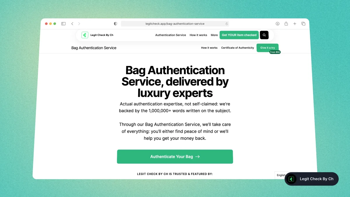 Bag Authentication Service