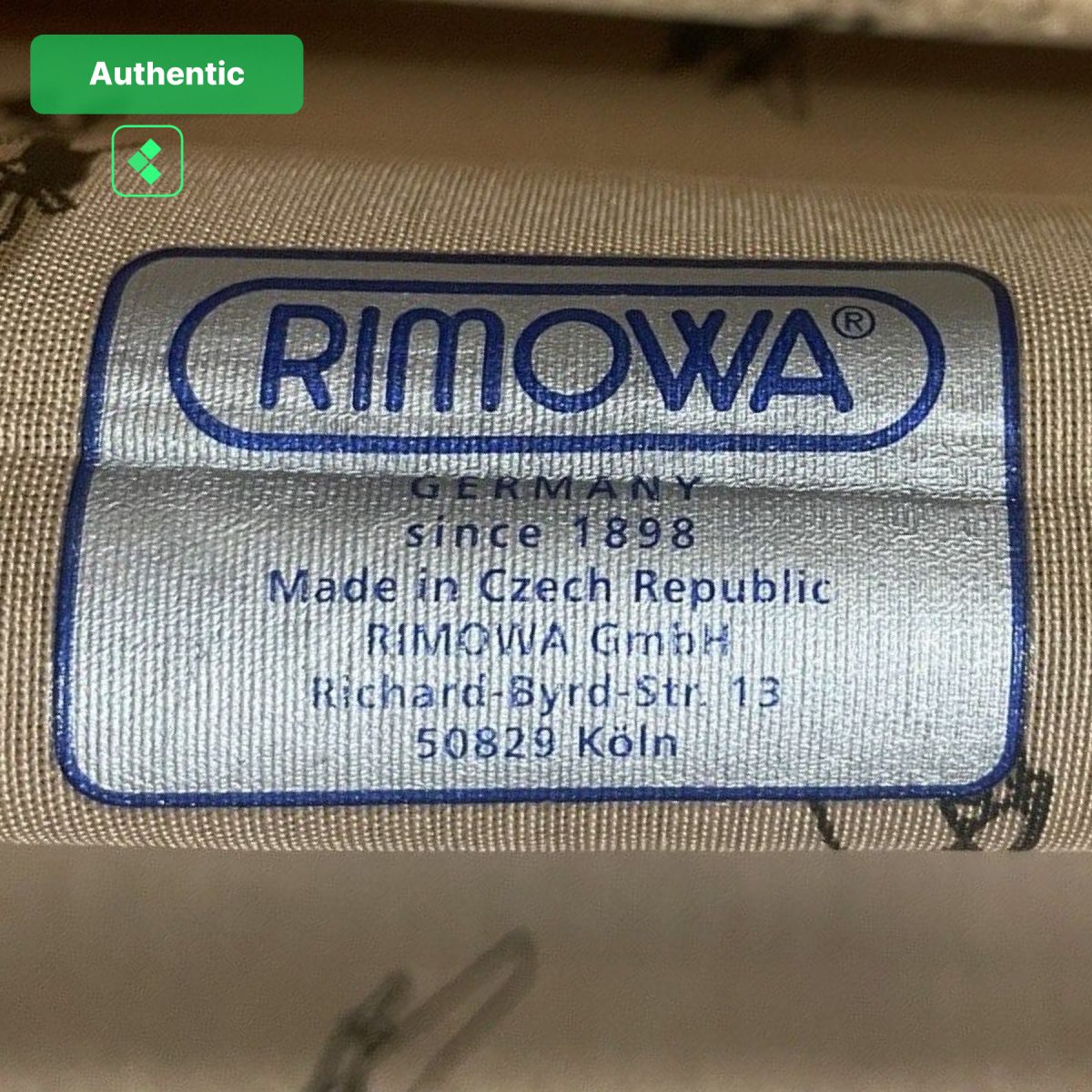 Rimowa Czech Label - Authentic Cabin