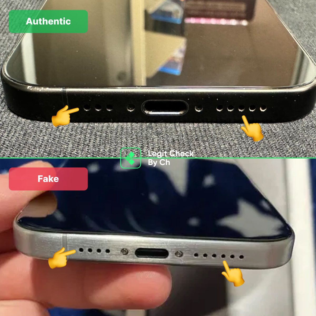 Сравнение iPhone 15 Fake VS Real: динамики