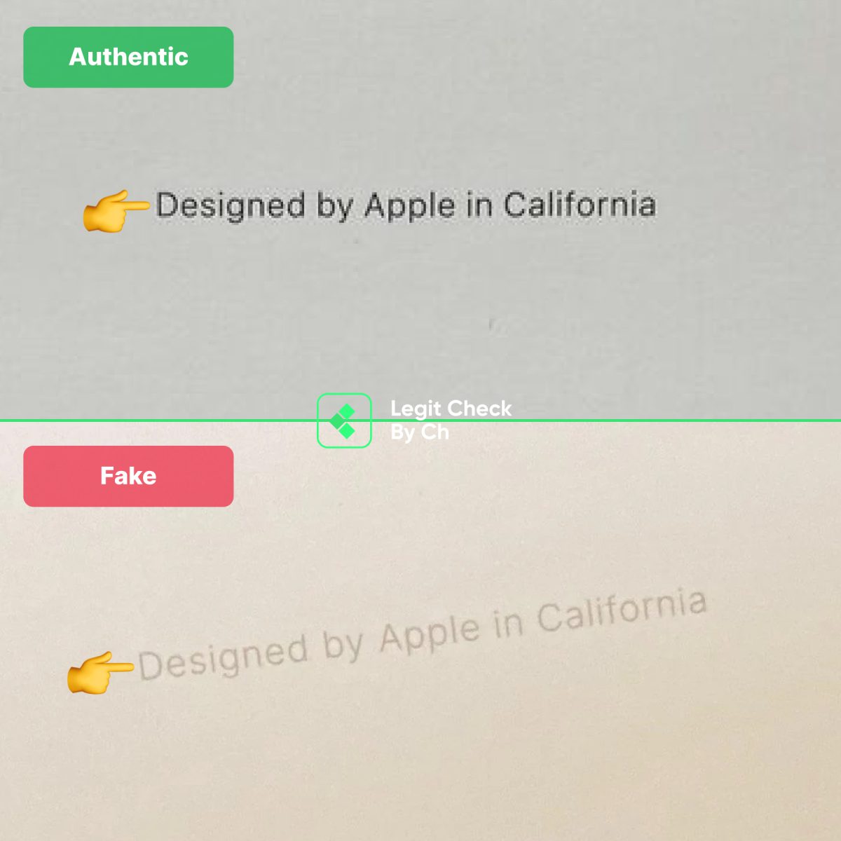 Apple Pencil Real Vs Fake Comparison: Designed by Apple in California