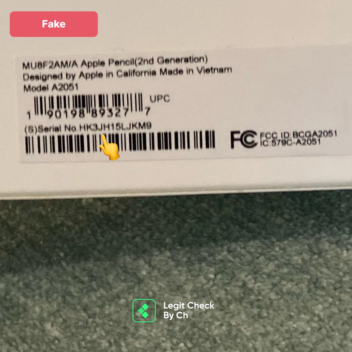 Fake Apple Pencil Serial Number