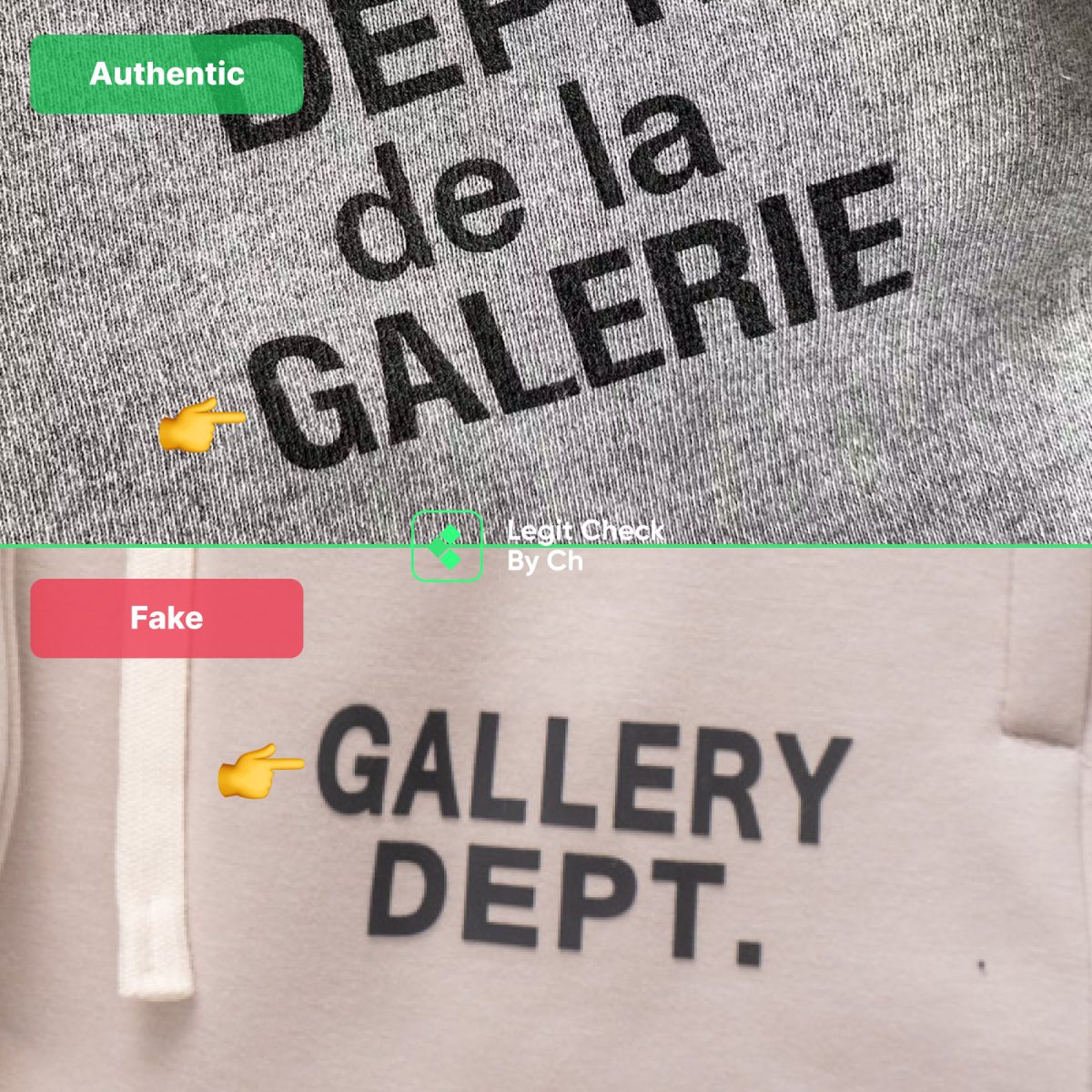 Gallery Dept Fake Vs Real Pants - Print