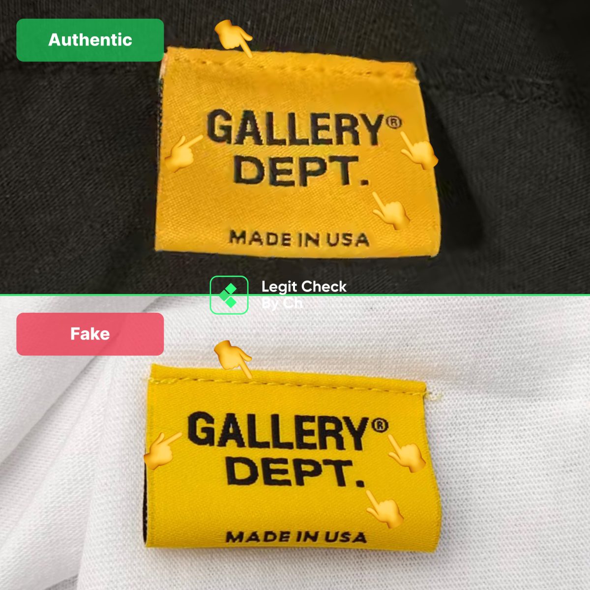 Gallery Dept Fake Vs Real Orange Tag