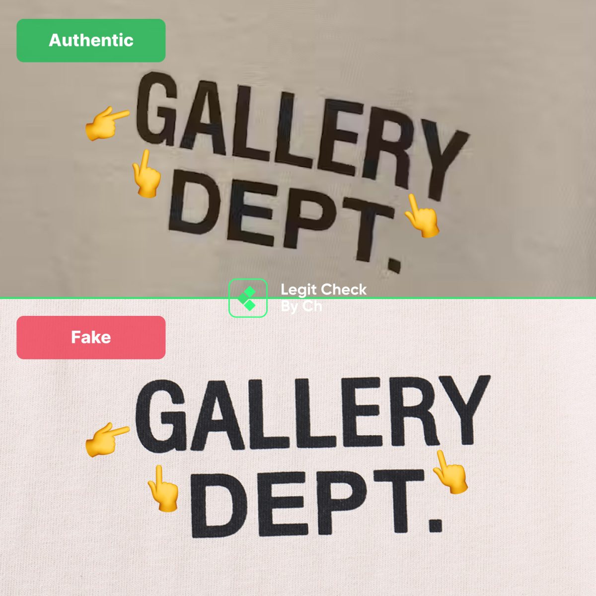 Gallery Dept Fake Vs Real Logo