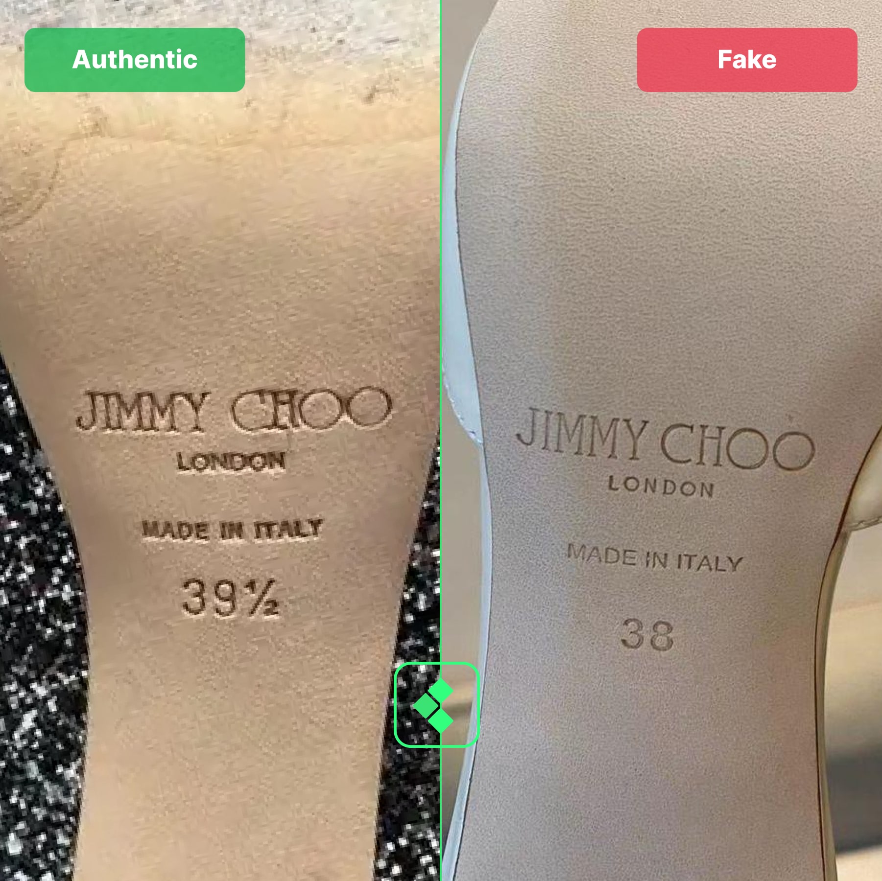 Jimmy Choo Heels: How To Spot Fake JC Shoes (2024) - Legit Check By Ch