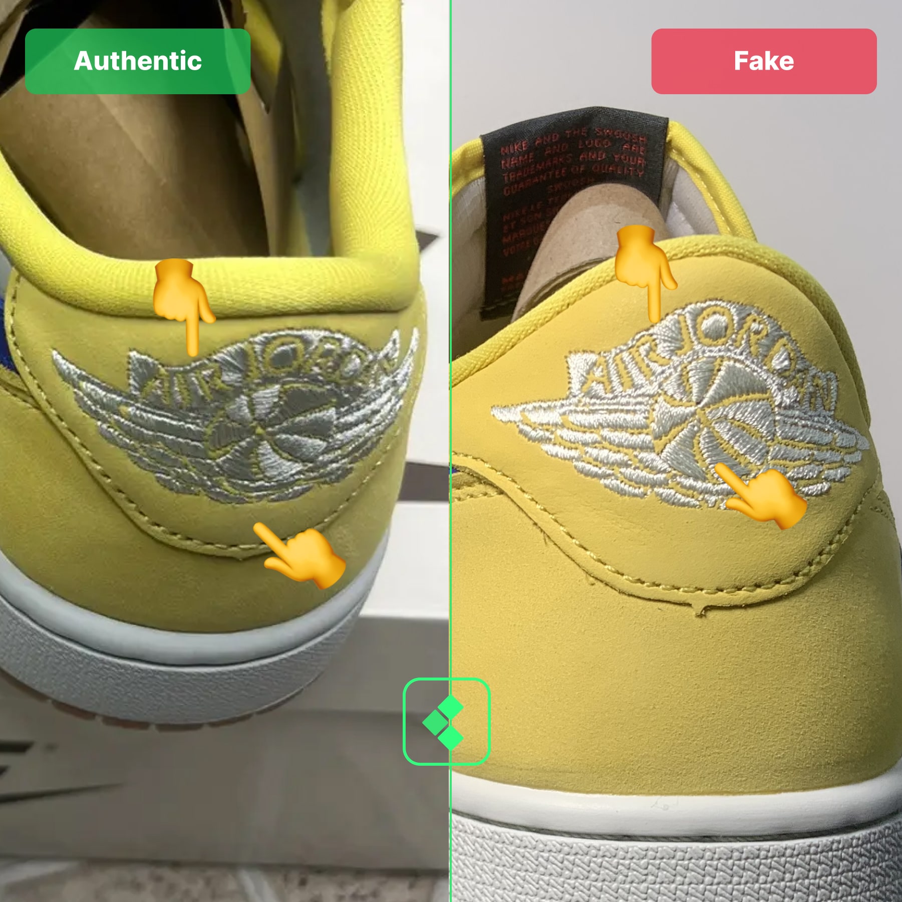 Travis Scott: Canary Yellow REAL vs FAKE (Jordan 1 Low)