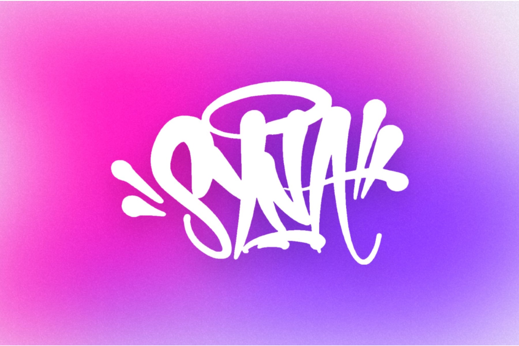 Syna World Logo - White Logo on a Gradient Background